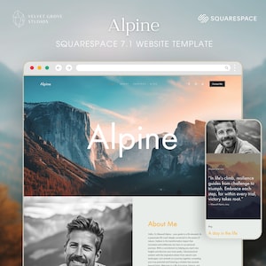 Squarespace 7.1 template, Coaching Website Template, Minimal Design