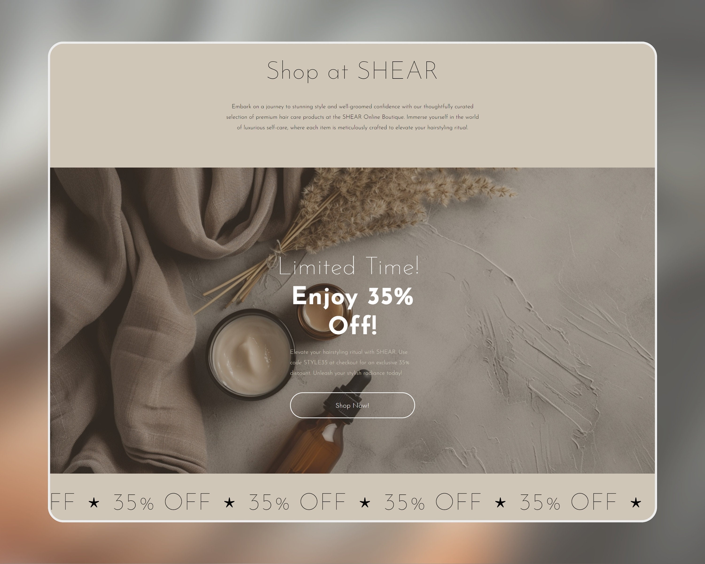 Squarespace 7.1 Template, Hair Salon Website Template +