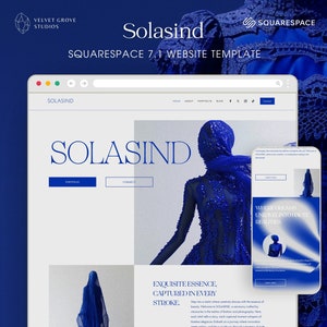 Premium Squarespace 7.1 Website Template, Portfolio for Photographers and Fashion Designers