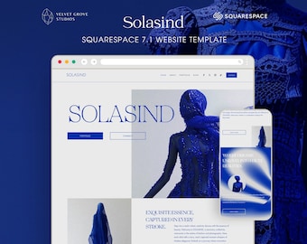 Modello di sito web Squarespace 7.1, portfolio per fotografi e designer