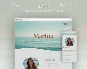 Squarespace 7.1 template, Coaching Website Template, Minimal Design for Therapists