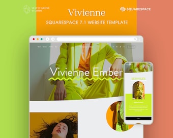 Squarespace 7.1 template, Portfolio Website Template, Minimal Design
