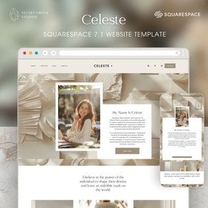 Premium Squarespace 7.1 Template für Unternehmerinnen und kreative Kleinunternehmen
