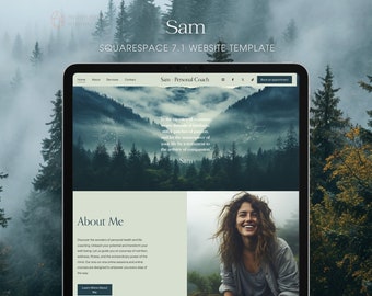 Squarespace 7.1 template, Coaching Website Template, Minimal Design
