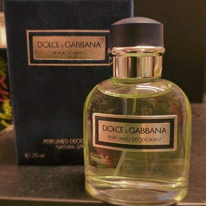 Déodorant D&G Pour Homme Dolce and Gabbana pour homme, vaporisateur, 75 ml, neuf dans sa boîte ! vintage, rare !!