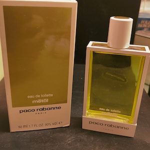 Eau de Metal by Paco Rabanne for women. 50ml, 1.7 fl. oz 1990s, new in box! Vintage, rare!!