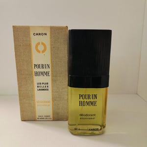 Pour Un Homme De Caron, hommes, déodorant 4 OZ, 114 g, neuf dans sa boîte, vintage, années 1990