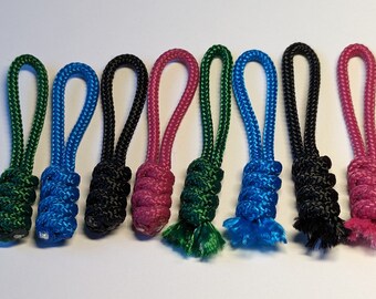 Pack de 2 Tiradores de Cremallera Paracord, Nórdico, Nudo Serpiente, Camping, Accesorios, Chaqueta, Llavero Llavero Identificador de Llave.