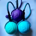 Chew King 7cm Reward Ball. Dog Toy. Dog Ball on rope. Various Colours. Small - Medium Dogs