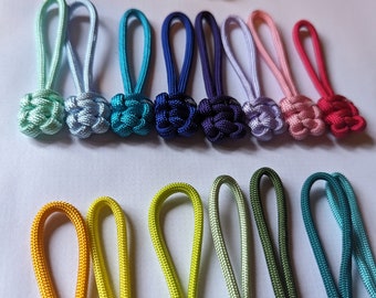 Paracord-Schlüsselkennzeichnungen, Schlüsselanhänger, Reißverschluss, Zelttaschenjacke, verschiedene Farben, kleiner, leichter Schlüsselring