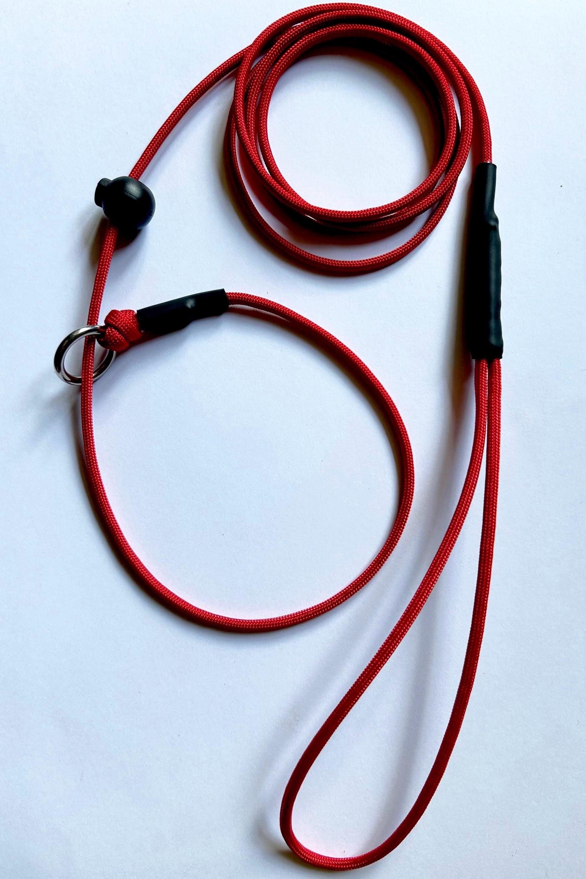 Micro Slip Lead Paracord 750 Rope Gundog. With handle. Various Colours & Sizes lightweight, dog training puppy obedience handmade
