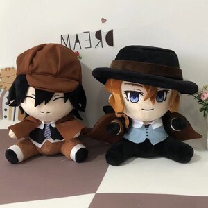 Anime Bungou Stray Dogs Plush Doll Nakahara Chuuya Edogawa Rampo Cosplay