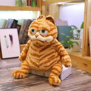 Realistic Cartoon Fat Cat Fluffy Plush zdjęcie 1