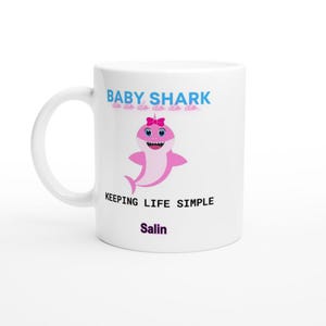 MOK BABY SHARK - witte keramische mok van 11 oz