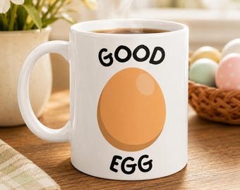 Good Egg Mug: Ceramic Coffee Cup, Easter Spring Gift