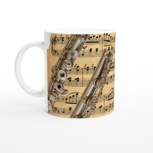 Flute Tribute Ceramic Mug: Music Lover Gift