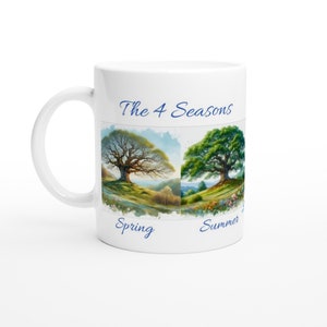 Four Seasons Oak Tree Mug - 11oz Ceramic Coffee Cup