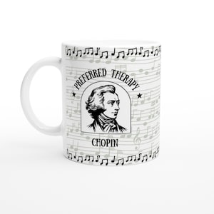 Chopin Therapy Mug: Classical Music Gift, 11oz Ceramic