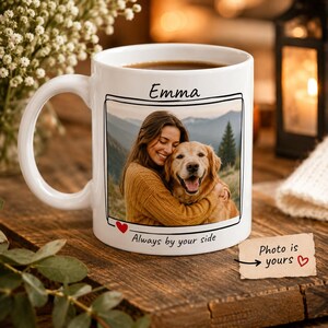 Caneca personalizada com foto: Caneca de café de cerâmica personalizada com impressão em ambos os lados