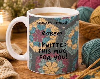 Personalized Knitting Mug: 'I Knitted This Mug For You!'
