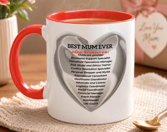 Taza de cerámica "La mejor mamá del mundo", regalo para el Día de la Madre.