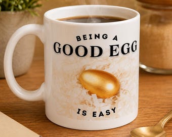 Good Egg Mug: Whimsical Ceramic Coffee Mug - 11oz
