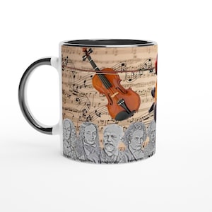 Violin Composer Mug: Classical Music Gift for Violinist