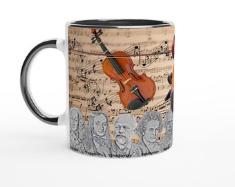 Violin Mug, Violinist Gift, Composer Mug, Classical Music Mug, Classical Music Gift, Violin Player Gift, Composer Gift, Music Teacher Gift