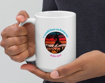 BOULDERING FAN - Join me - MUG, Rock Climbing Gifts, Boulder Presents, Funny Climb Gifts, Rock Climbing Theme, Rock Climbing lover gift