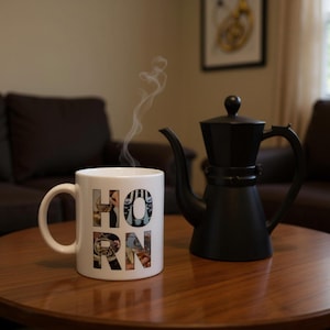 Horn Music Mug - Beautiful French Horn Design - Perfect Gift for Musicians