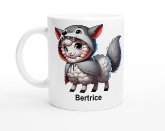 Personalized Sheep in Wolfskin Mug - Funny Cartoon Coffee Cup