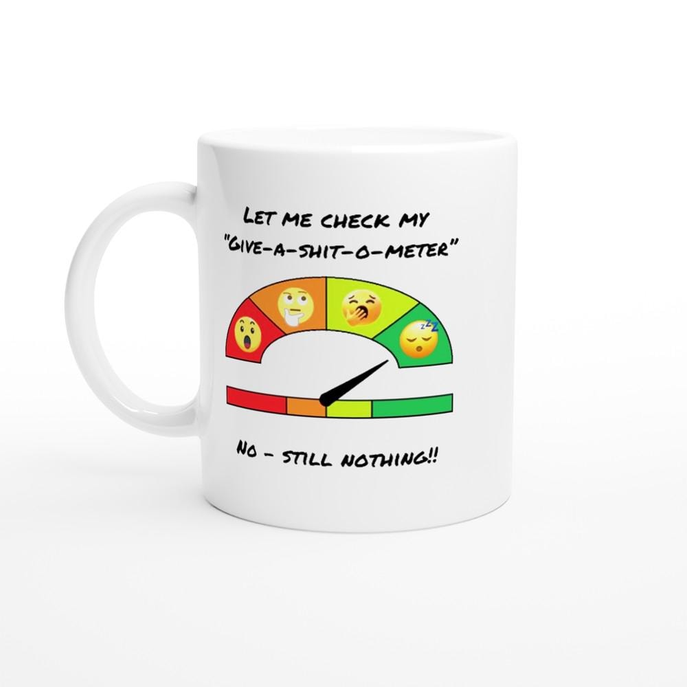Funny Give-a-Shit-O-Meter Mug - Perfect for Coffee Lovers, Unique Gift for Friends