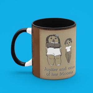 School Girl Humor Mug, 11 and 15 ounce ceramic mugs, two tone vintage look, high school memories, weird mug, oddball strange art, weirdcore