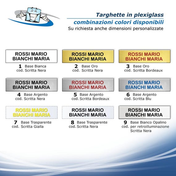 Targhette Citofono E Posta Personalizzate In Acrilico | Incisione Di Qualità | Formati Diversi - Foto 10