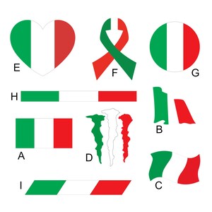 N. 2 pz Scritte Adesive Personalizzate Nome e Bandiera Italiana per Caschi, Auto, Moto, Biciclette, Modellismo - bandierina Italia con nome