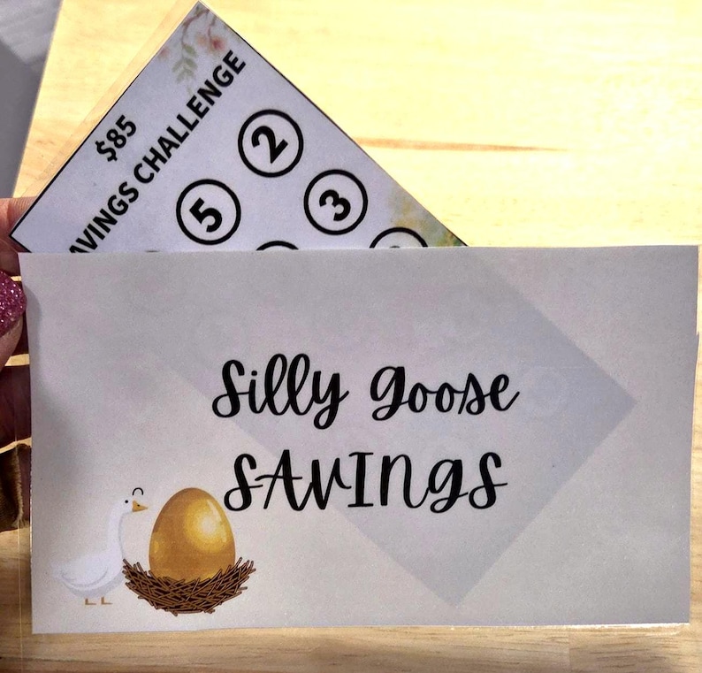 Goose Envelope Low Income Goose Savings Challenge Trackers and Envelopes for A6 ...