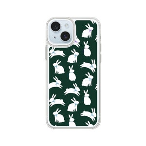 ウサギの携帯ケースはとてもかわいくてかっこいいです。iPhone 11 12 13 14 15 用クリアケース、iPhone ケース、携帯ケース、ミニマルな携帯ケース。