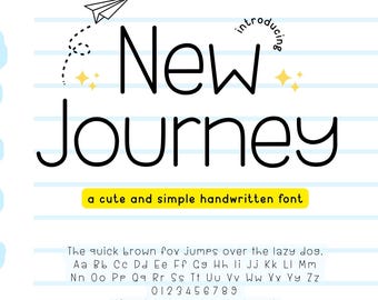 Neat Handwriting Font, Simple Handwritten font, Cute Font for Digital Planners, Note taking, GoodNotes, Clean School Notes, iPad, Procreate