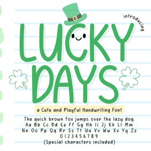 Neat Handwriting font, Clean Handwritten font, Note Taking font, Font for Goodnotes, Planner, iPad, Study notes, Back to school, Lucky Days