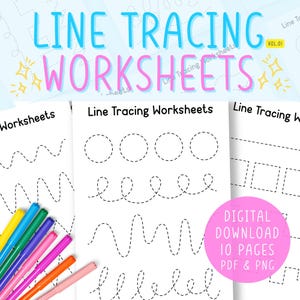 Line Tracing Worksheets: Prewriting Practice (PDF)