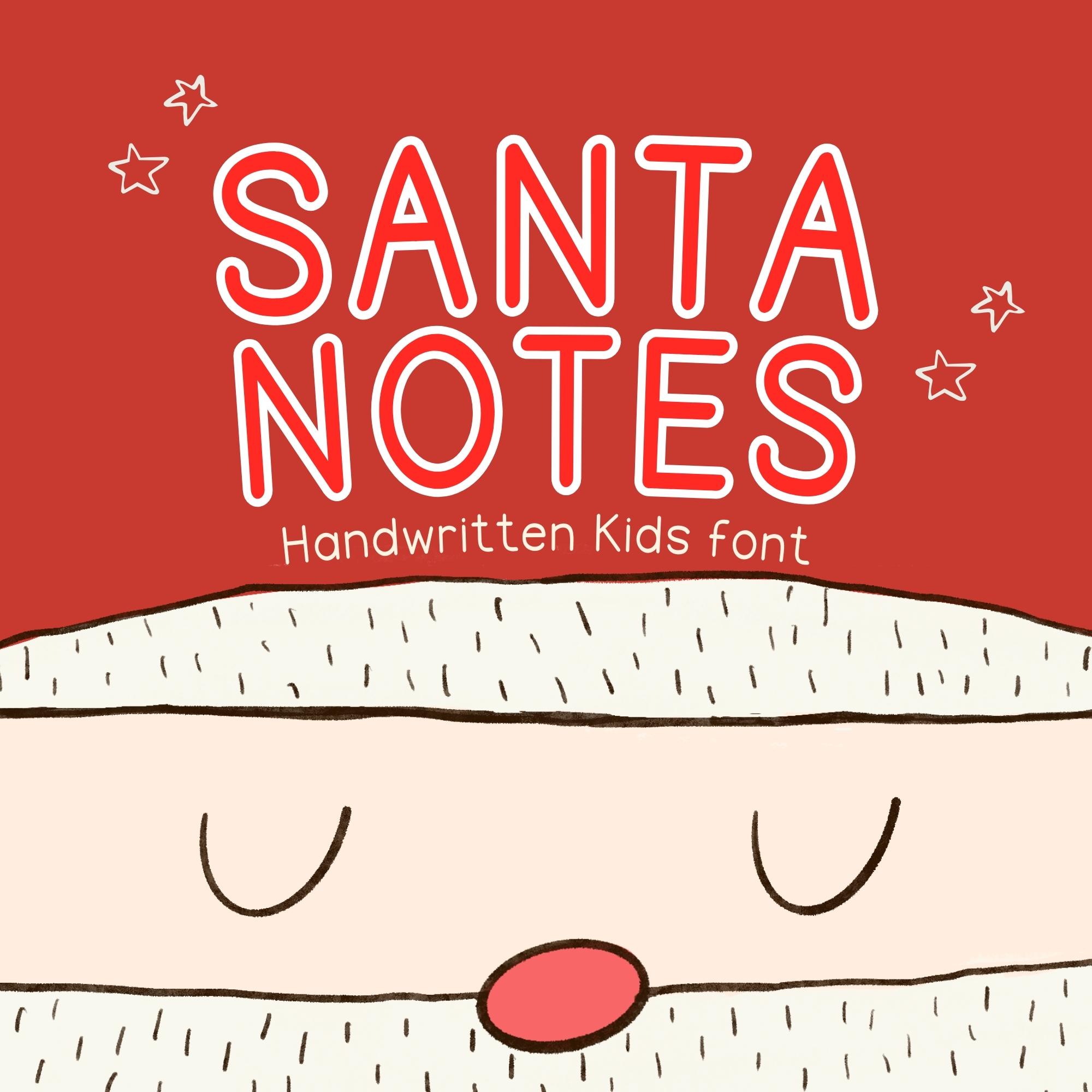 Santa Notes Font - Neat Handwriting Kid Font for School Notes, Student Notes, Digital Planners, GoodNotes, iPad, Procreate, Canva and Craft