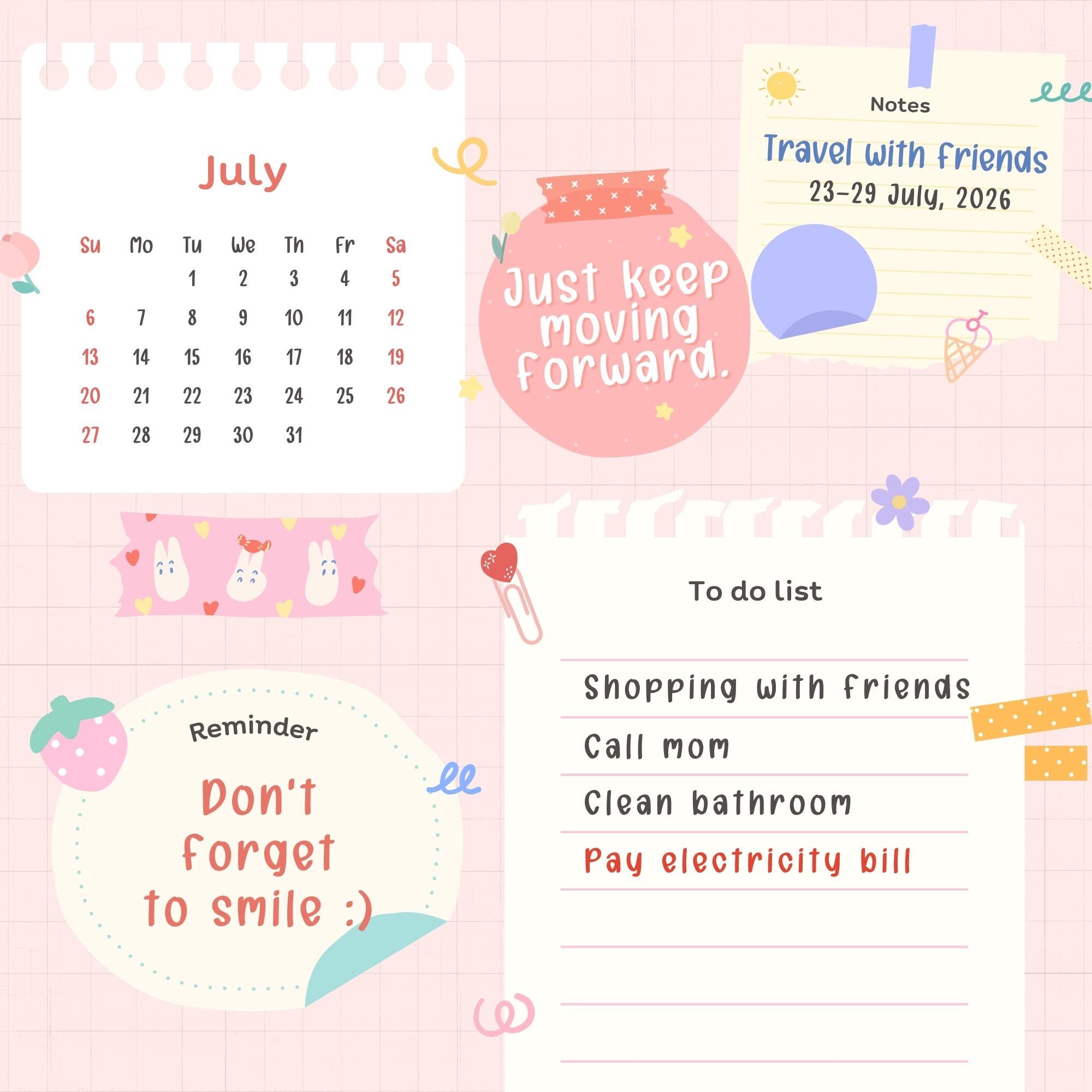 Preppy Note Setup Preppy Handwriting Font for Notes, Digital Planners and Study | Sunny ...