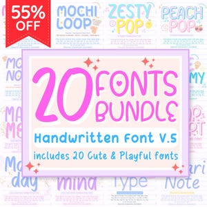 Paquete de fuentes manuscritas V.5, fuente Neat Handwriting, fuente simple, fuente para Goodnotes, Planner, iPad, notas de estudio, toma de notas, regreso a clases