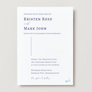 Cape Cod Schlichte Hochzeitseinladung