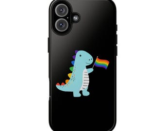 LGBTQ Allysaurus-telefoonhoesje dinosaurus, regenboogvlag Ally Gay Pride Month-hoesje, stoere hoesjes