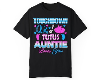 T-shirt Touchdown of Tutus Auntie Loves You: Gender Reveal-T-shirt