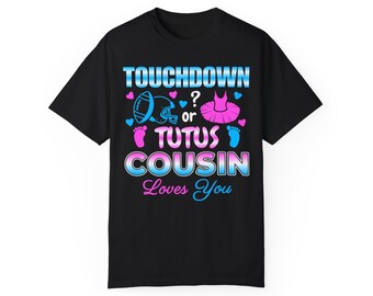 Touchdown- of tutus-neef gender Reveal-shirt: babyshower voetbalballet