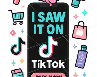 I Saw it on Tiktok PNG Sublimation Digital Download File,Funny PNG,Trending PNG,Popular png, t-shirt,shirt sublimation,Viral Tiktok phrase