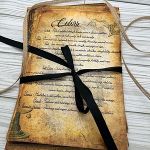 Páginas de Junk Journal - 20 páginas de diario basura Libro de Sombras Grimore diario suministra papeles de scrapbooking efímeros papeles de diario basura