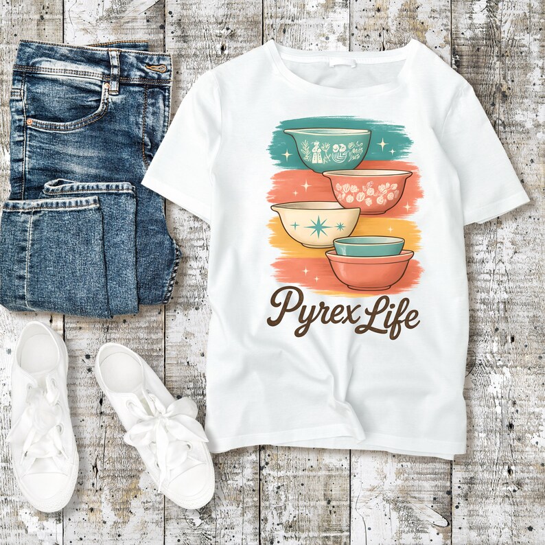 Pyrex Graphics Pyrex Life PNG, Sublimation T-shirt Design, Vintage Pyrex, Digital ...